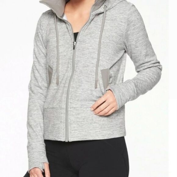 ATHLETA Victory PrimaLoft Hoodie Gray Size Small - Picture 6 of 11